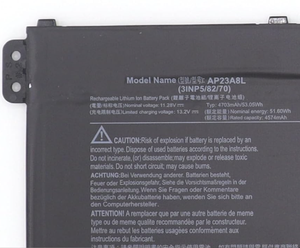 Batterie d'<span class=keywords><strong>ordinateur</strong></span> portable 11.28V/53.05Wh AP23A8L AP23ABL pour Acer <span class=keywords><strong>Chromebook</strong></span> Plus 514 - Product Image 4