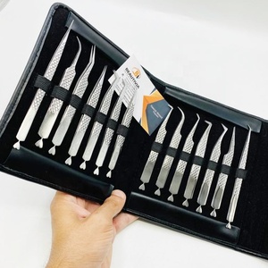 แหนบต่อขนตาปลอมสแตนเลสแบบมืออาชีพเครื่องมือปลายแหลมที่ผ่านการทดสอบด้วยมือพร้อมคุณสมบัติส่วนตัวแบบคลาสสิก - Product Image 3