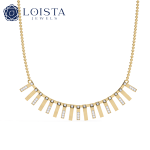 Collier pendentif Starsgem style Smile en or blanc 18 carats avec serti clos et diamant rond brillant cultivé en laboratoire - Product Image 1