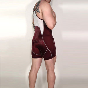 Durable <b>Wrestling</b> <b>Singlet</b> for Men-Front Logo Customizable Lightweight Stretch Fabric Breathable Quick Dry Sportswear for Teams - Product Image 6