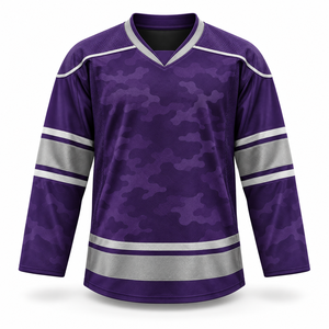 Maillot de hockey sur glace pour hommes 100% polyester, service OEM, respirant, séchage rapide, grandes tailles, nouvelle arrivée, design personnalisé - Product Image 6