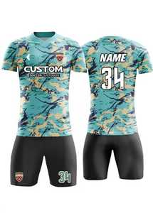 ชุดเสื้อและกางเกงฟุตบอลผู้ใหญ่แบบยูนิเซ็กซ์ คุณภาพสูงจากผู้ผลิต ผลิตจากโพลีเอสเตอร์ 100% คอวี ระบายอากาศได้ดี พิมพ์ลายแบบซับลิเมชั่น สีแดง - Product Image 6