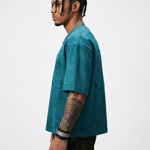 T-shirts pour hommes à manches courtes de haute qualité 100% coton OEM, logo personnalisé en relief, impression puff, unisexe, col rond, coupe classique - Product Image 4