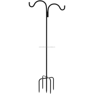 Best Quality Handmade Iron <b>Shepherds</b> <b>Hook</b> Black Powder Coated <b>for</b> Ambience Lifestyle Hanging Bird Feeders Wind Backyard Birding - Product Image 6