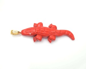 Colgante de Lagarto con Piedra Preciosa Natural, Chapado en Oro de 18K, con Cierre de CZ, 18x61mm, Colgantes Unisex con Temática Animal, para Fiestas y Uso Diario - Product Image 6