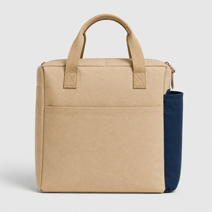 Sac à déjeuner isotherme en toile avec logo personnalisé, pochette pour bouteille, fermeture éclair, 26x24x17 cm, vente en gros, OEM, ODM, marque privée, exportateur d'usine - Product Image 3