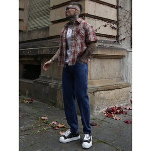 Vaqueros de Hombre DX, Modernos, Retro, Ecológicos, Transpirables, Rectos, Holgados, 100% Algodón, Estilo Urbano - Product Image 6