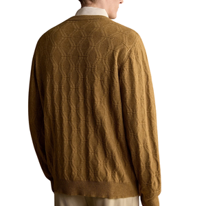 <b>Men</b> Geometric Textured Knit Sweater Crew Neck Long Sleeve Solid <b>Pullover</b> Jumper Casual Winter 12GG 3D Print Wholesale OEM ODM - Product Image 2
