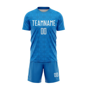 Men's Soccer Jersey Set Neon Green Short Sleeve Crew Neck Geometric Print Moisture Wicking Polyester Uniform <b>for</b> Summer Sports - Product Image 2
