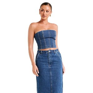 เสื้อผ้าสตรีทแวร์สไตล์วินเทจสุดหรู ทรงหลวม น้ำหนักเบา นุ่มสบาย ทนทาน สวยงาม ใช้งานได้หลากหลาย แฟชั่นเหนือกาลเวลา เสื้อเดนิมผู้หญิง - Product Image 1