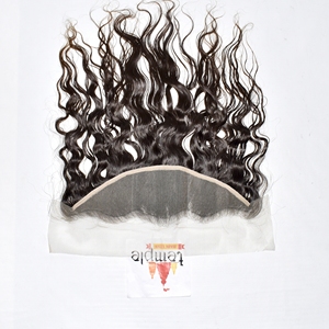 Extensiones de Cabello Natural Indio Negro 13*4 Frontal, 100% Cutícula Alineada, Ondulado Profundo, Remy Sin Procesar, Doble Trama a Máquina, Clip-in/Tejido - Product Image 5