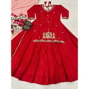 Fantaisie Top Lehenga avec Séquence Multi Aiguille Broderie Travail Robes Élégantes pour Femmes - Product Image 3