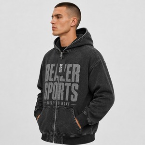 Hoodie Homme Streetwear Hip Hop Personnalisé Style Acid Wash Nouveautés 100% Coton Respirant - Product Image 4