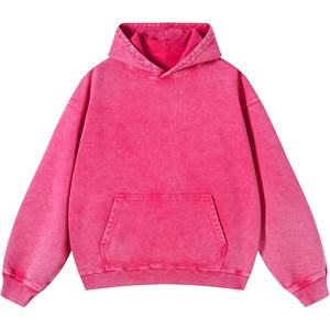 Sweat à capuche personnalisé en éponge française délavé à l'acide fonctionnel 500 g/m² pour hommes, poids lourd, avec strass pour hommes - Product Image 4