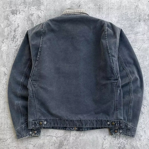 OEM Custom Outdoor Winter Zip-Up Corduroy <b>Trucker</b> Detroit Bomber Work <b>Jacket</b> with Stand Collar Front Logo-Men's - Product Image 3