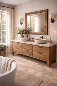 Miroir mural en bois style bohème, miroir mural en rotin naturel pour décoration intérieure bohème, miroir suspendu en gros - Product Image 5