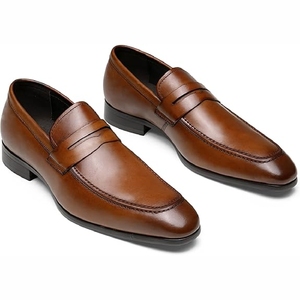 Chaussures habillées pour hommes en cuir véritable marron à motif écossais, bout pointu, fermeture à lacets, style britannique, finition patinée haut de gamme - Product Image 6