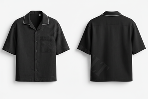 เสื้อเชิ้ตแขนสั้นขายดีที่สุด ขายส่ง OEM คอปกแต่งขอบ ปิดกระดุม สวมใส่สบาย ระบายอากาศได้ดี ทรงหลวม เหมาะสำหรับฤดูร้อน - Product Image 3