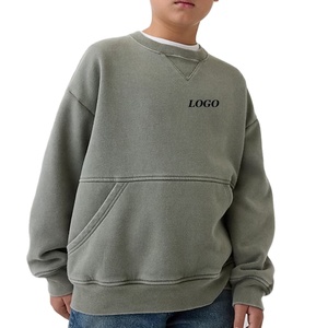 เสื้อสเวตเชิ้ตเด็กผู้ชายทรงโอเวอร์ไซส์และทรงหลวม พร้อมบริการออกแบบโลโก้ตามสั่ง สำหรับผู้ซื้อจำนวนมาก ราคาขายส่ง แขนยาว ปี 2026 - Product Image 1