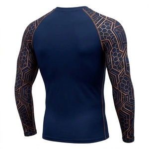 <b>Men</b> Rash Guard Moisture Wicking Performance Wear for <b>Swimming</b> Surfing Athletic Quick Dry Sports Shirt Breathable Long Sleeve - Product Image 3
