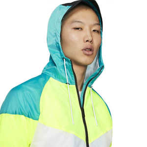 Custom Logo <b>Men</b> Lightweight Hooded Color Block <b>Windbreaker</b> Jacket Waterproof Outdoor Sportswear Training Running Coat Wholesale - Product Image 4