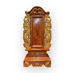 A custom-engraved <b>memorial</b> <b>plaque</b>, exquisitely carved from a single block of Huong wood. - Product Image 6