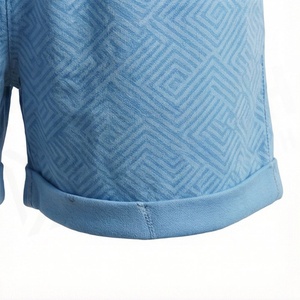 Women's 2 Piece <b>Knitted</b> Short Sleeve T Shirt and Above Knee Shorts <b>Set</b> Solid Light Blue Casual Wear Spring Summer Breathable - Product Image 6