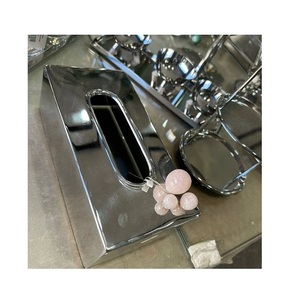 Porte-serviettes en acier inoxydable or et argent, design tendance, pour table, usage hôtelier - Product Image 5