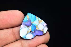 Rose violette Dahlia Cœur turquoise - Product Image 5