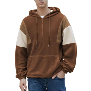 Sudadera 100% Algodón con Forro Polar Otoñal, Bordada, con Cremallera, Hombros Caídos, Estilo Pullover, Cuello Cruzado, Dobladillo y Puños Acanalados, con Bolsillo - Product Image 4
