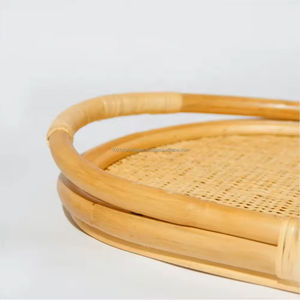 Bandeja de Servir de Ratán Hecha a Mano al por Mayor, Ligera, Ecológica, Duradera, Sostenible, Decorativa, de Grado Comercial, de Vietnam - Product Image 6