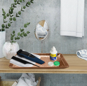 Plateau de service en cuivre de couleur cuivre, forme personnalisée, fait main, design élégant, classique, vente en gros, nouveau plateau de service en cuivre - Product Image 5