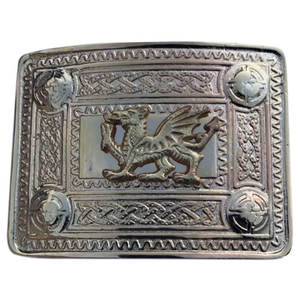 Hebilla de cinturón para kilt con diseño de dragón, acabado en latón antiguo/cromo/oro, hechas a mano para trajes Highland 2026 - Product Image 4