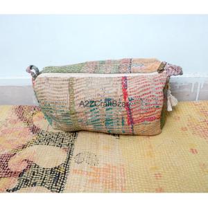 Bag Cotton Kantha Patchwork Pouch Zipper Closure Tassel Fashion Large Capacity Cosmetic Gifts for Her Indian Handmade - Product Image 6