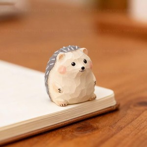 Acacia Wood <b>Hedgehog</b> Figurine Wholesale | Hand-Carved Sustainable <b>Wooden</b> Sculpture - Product Image 1