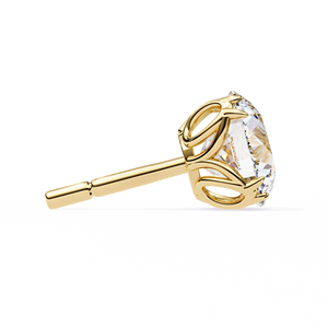 Pendientes de Diseño con Diamantes Cultivados en Laboratorio, Corte Redondo, E VS 1ct Cada Uno, Oro de 18K, Certificados por IGI, para Regalo, Fiesta y Aniversario - Product Image 2