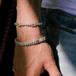 VVS1 Moissanite Cuban Link <b>Bracelet</b> 925 Sterling Silver Iced Out Miami Cuban <b>Bracelet</b> for Men - Product Image 4