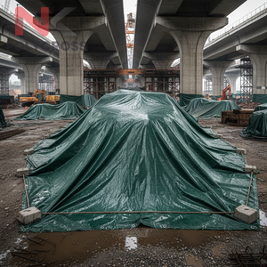 Bâche de protection tout temps pour travaux civils, bâche extra épaisse imperméable et stabilisée aux UV pour travaux routiers en Inde - Product Image 2