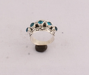 Anillo de banda de topacio azul de Londres al por mayor, plata de ley 925, minimalista, apilable, clásico, joyería de piedra preciosa natural para boda - Product Image 6