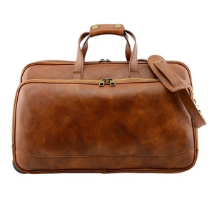 Strap Compartments Elegant Design Leather Weekender Travel Duffel <b>Bag</b> Stylish And Functional <b>Overnight</b> Duffel Leather Travel <b>Bag</b> - Product Image 2