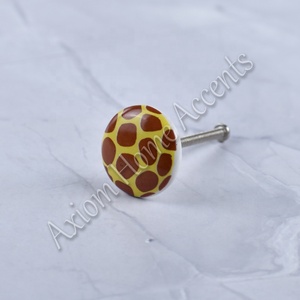 Colorful Handpainted Ceramic Knobs Set of <b>6</b> for Cabinets, <b>Drawers</b>, and Furniture by Axiom Home Accents - Product Image 5