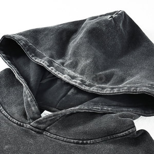 Vente directe d'usine, prix de gros, sweats à capuche délavés pour hommes, design de logo personnalisé, sweats à capuche délavés pour hommes - Product Image 3