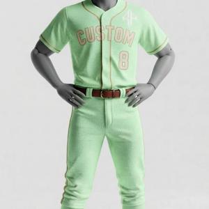 Uniforme de Béisbol Verde con Estampado Sublimado para Hombre, 100% Material de Alta Calidad, Corte Regular, Logotipo Blanco, Cierre de Botones, RIVIAN ATLANTIC - Product Image 1
