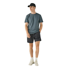 เสื้อยืดออกกำลังกายผู้ชาย แขนสั้น คอกลม ทรงโอเวอร์ไซส์ สกรีนโลโก้ด้านหน้า พิมพ์ลายดิจิตอล เป็นมิตรกับสิ่งแวดล้อม แห้งเร็ว ระบายอากาศได้ดี - Product Image 1