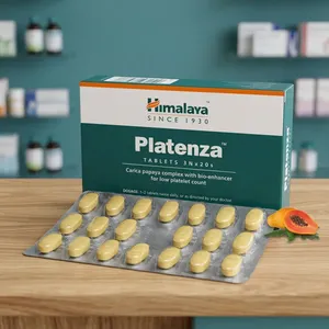 Complément alimentaire à base de plantes Himalaya Platenza pour la santé quotidienne et l'équilibre corporel. Comprimés Platenza en vente. - Product Image 3
