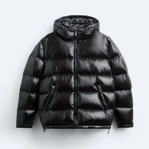 Best Quality Fully Customized Logo Design Men's Quilted Hooded Jacket OEM Eco-Friendly Waterproof Windproof <b>Winter</b> High - Product Image 1