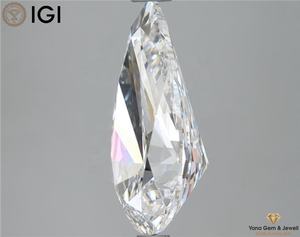3.50 CT IGI certificat CVD laboratoire cultivé poire forme diamant 13.58 MM D couleur VS1 clarté grâce dans chaque promesse bijoux - Product Image 5