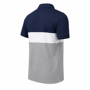 Chemise Homme Unie à Manches Courtes Tricotée Décontractée Séchage Rapide Respirante Coupe Classique Été Bleu Marine Blanc Gris Contrastant - Product Image 4