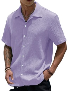 เสื้อเชิ้ตแขนสั้นลายทางผู้ชาย ระบายอากาศได้ดี ทรงเข้ารูป ปกติดกระดุม ผลิตจากผ้าฝ้ายพรีเมียม 100% โดย saresa fashion - Product Image 4