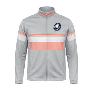 <b>Men</b> Gray Orange Hockey Sports <b>Jacket</b> Polyester Athletic Wear Training Uniform Outdoor Sports Apparel Team Performance <b>Jacket</b> - Product Image 1